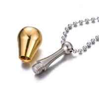 0 Vente en gros de collier commémoratif ouvert en forme de goutte d'eau en acier inoxydable Pendentif en forme de cendres pour animaux de compagnie Bouteille de parfum avec médaillon de crémation
