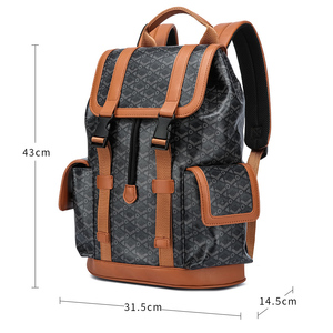 <span class=keywords><strong>Zaino</strong></span> estivo con cerniera impermeabile in pelle sintetica di nuova moda per Laptop coreano personalizzato di grande capacità - Product Image 2