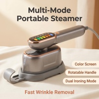 Mini fer à vapeur électrique portable en céramique 1300W, pliable, réservoir d'eau 160ml, anti-brûlure à sec, design rotatif, idéal pour les voyages et l'hôtel