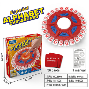 Jeu de société Crazy <span class=keywords><strong>Alphabet</strong></span> 24 lettres – Jeu de mots rapide – Juego de Letras Juego de Palabras Juego de Mesa en Español - Product Image 1