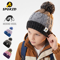 WRELS – chapeau d'hiver confortable avec doublure en polaire pour enfants, bonnet coupe-vent plus chaud, accessoires de course, chapeau tricoté