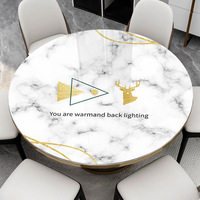 Nouvelle arrivée, nappe de table ronde en PVC plastique de 2 mm d'épaisseur, imperméable, nappe de table en plastique transparent souple pour la maison