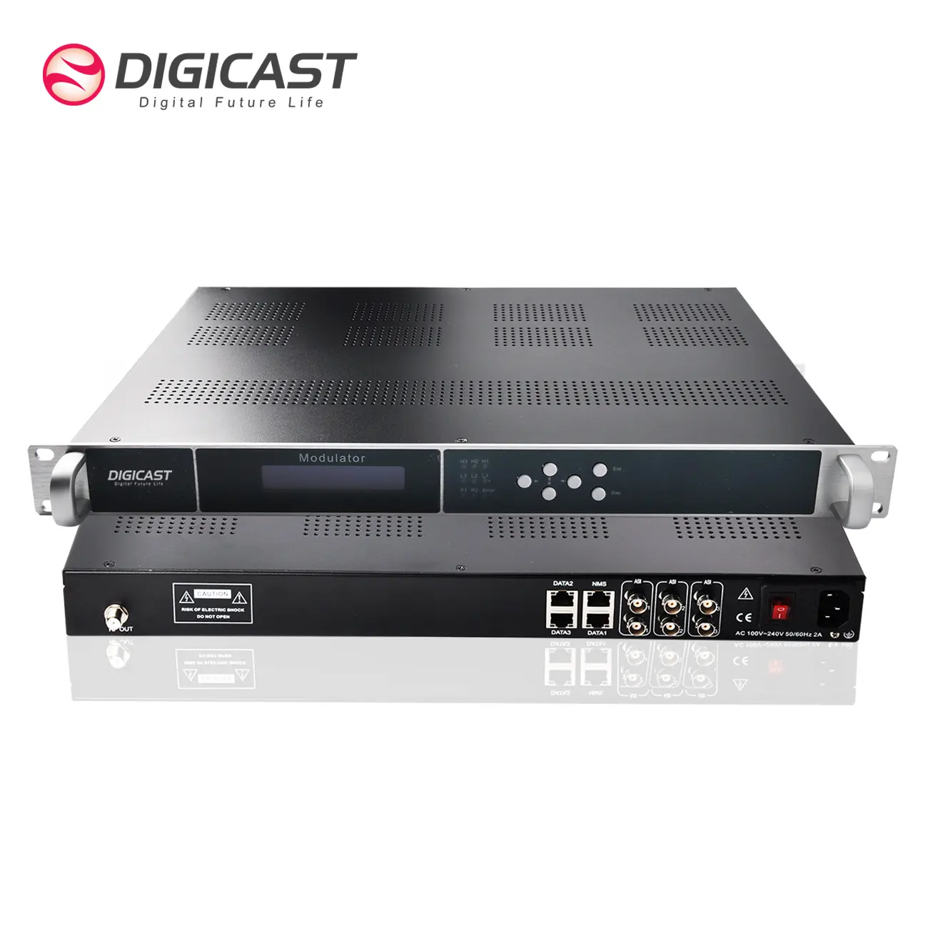 DMB-24E IP To RF IP QAM Modulator TV With 1MPTS/128SPTS Input And 4 RF Output for Digital TV Broadcasting