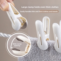 Pinces multifonctionnelles en plastique PP, coupe-vent, sans couture, séchage des chaussettes, sous-vêtements, serviettes et chaussures-Sac à vêtements