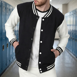 Veste universitaire personnalisée pour homme, vêtement d'extérieur de baseball, respirante, coupe régulière, coupe-vent, style streetwear universitaire - Product Image 4