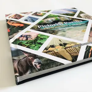 colorful offset printing hardcover coffee table book square book spine