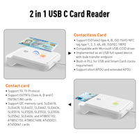 ZOWEETEK, superventas, lector de tarjetas multifunción tipo C, lector de tarjetas con Chip inteligente, escritor, OTG, Banco móvil, lector de tarjetas de crédito, pago