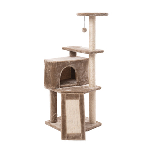 Çevre Dostu İnteraktif Çok Katlı Kedi Ağacı Sürdürülebilir Peluş Ahşap <span class=keywords><strong>Sisal</strong></span> Klasik Sade Tasarım 6 Tırmalama Direği Ücretsiz Oyuncaklar - Product Image 3