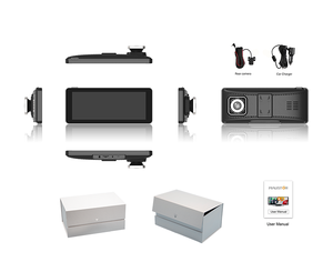 2024 nouveau 6.86 pouces écran tactile voiture jouer Dash <span class=keywords><strong>Cam</strong></span> 2K double objectif <span class=keywords><strong>Radio</strong></span> sans fil Android Auto lecteur - Product Image 5