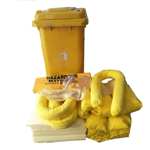 Contenedor de Residuos Desechable Amarillo, Kits de Derrames de Materiales Químicos de Emergencia de 120L para Controlar Fugas de Aceite - Product Image 5