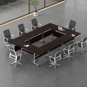 Sala de reuniones comercial moderna, mesa plegable para estudiantes escolares, mesa de estación de trabajo de formación, escritorio de oficina de entrenamiento Modular - Product Image 2