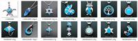 Pendentif en opale bleue grecque miniature en argent sterling 925 de haute qualité, opale de feu bleue, bijoux faits à la main