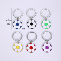 Porte-clés mousqueton en peluche en forme de ballon de football, pendentif souvenir 3D rond, tendance mode, cadeau d'anniversaire