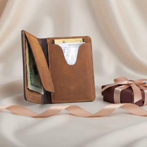 Boshiho Men's Vintage Trifold <b>Wallet</b> Bifold Credit Card Cash Pockets Genuine Leather <b>RFID</b> <b>Blocking</b> Multi-Function - Product Image 4