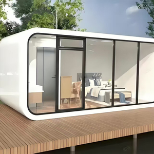 <span class=keywords><strong>Chalet</strong></span> préfabriqué en acier robuste et écologique, conteneur simple à démontage rapide pour la construction de structures de support en parc - Product Image 2