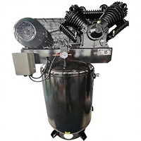 Compresseur d'air électrique HPDMC 10HP, réservoir vertical ASME de 80 gallons, 37 CFM, max. 175 PSI, 220V triphasé, à deux étages, refroidi par air, stationnaire