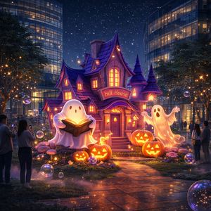 Lindas linternas flotantes de fantasmas de dibujos animados de Zigong, luces decorativas de Halloween para exteriores, para parques temáticos, plazas y pueblos junto al río. - Product Image 4