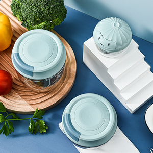 Logo personnalisé Mini Hachoir rapide tiré à la main en plastique PP Robot de cuisine <span class=keywords><strong>manuel</strong></span> pour légumes Ail Poivre - Product Image 4