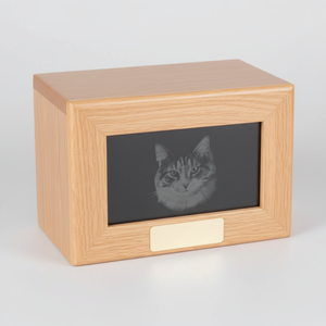 Urnes de crémation en bois faites à la main de style américain de haute qualité pour les cendres de chat et de chien Urnes funéraires en gros pour animaux de compagnie - Product Image 1