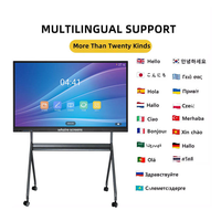 Pizarra Interactiva Inteligente CH de 55 65 75 85 98 110 Pulgadas con Pantalla Táctil Digital LCD 4K de 450 Nits para Escuelas