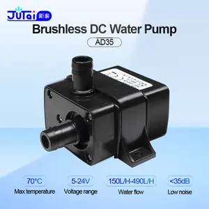 24V DC Water Pump 570L/H Flow Rate 600cm Water Head Submersible Water Pump For Hydroponics Fish Tank Humidifier