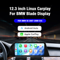 Écran tactile Foforfor 12,3 pouces pour BMW X5 2007-2009, unité principale sans fil CarPlay, autoradio GPS DSP, système Linux