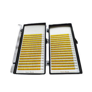 Extensiones de Pestañas 2D Profesionales Personalizadas de Pelo Sintético Hechas a Mano, Bandeja de Volumen Negro 0.15mm de Grosor, Marca Privada Glow CC - Product Image 4