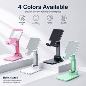 Wholesale Foldable Mobile <b>Stand</b> Bracket <b>for</b> Promotional Business Gift Adjustable <b>Desk</b> Cell <b>Phone</b> Holder With Custom Logo - Product Image 2