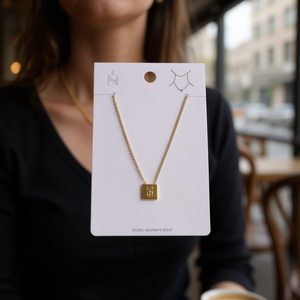 Collier avec pendentif lettre Q Z Plus, plaqué or, acier inoxydable, chaîne minimaliste, unisexe, à porter tous les jours - Product Image 2