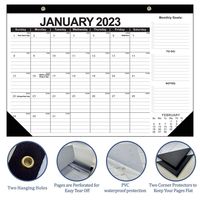 Nouveau design, calendrier mural créatif 365 jours, 18 mois, de janvier 2026 à décembre 2027, calendrier mural anglais personnalisé