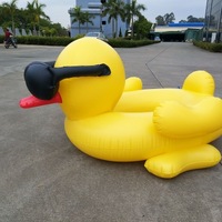 Personnalisé piscine chaise longue canard jaune gonflable de flotteur de piscine