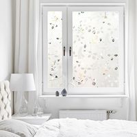 Film adhésif statique PVC sans colle, décoratif moderne pour vitres, imperméable, effet arc-en-ciel, film de confidentialité pour fenêtre, protection UV, salon