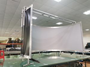 180 220 270 градусов кинотеатр большой экран симулятор полета 4K настенный проекционный экран изогнутая рамка проектор экран 3D серебро - Product Image 2