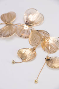 Beautiful Elegant Ginkgo Leaf Pendant <b>Earrings</b> Set Bohemian Fashion Unisex <b>Silver</b> Romantic <b>Long</b> Bride Tassel Jewelry Chains - Product Image 6