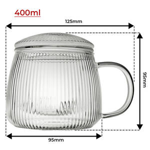 Passoire de 400ml <span class=keywords><strong>Tasse</strong></span> en verre borosilicaté transparent <span class=keywords><strong>Tasse</strong></span> <span class=keywords><strong>à</strong></span> thé <span class=keywords><strong>à</strong></span> rayures verticales <span class=keywords><strong>Tasse</strong></span> <span class=keywords><strong>à</strong></span> infuser en verre nervuré <span class=keywords><strong>avec</strong></span> <span class=keywords><strong>filtre</strong></span> <span class=keywords><strong>et</strong></span> <span class=keywords><strong>couvercle</strong></span> - Product Image 3