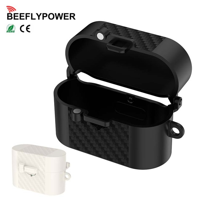 BEEFLYPOWER Anti-Dust Anti-Collision Cover Soft TPU Carbon Fiber Pattern Earbud Case Cover for Sony WF-1000XM6