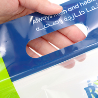 Sachet souple transparent YSH de qualité alimentaire avec fermeture éclair et perforations, pour emballage de fruits et légumes, avec poignée de transport