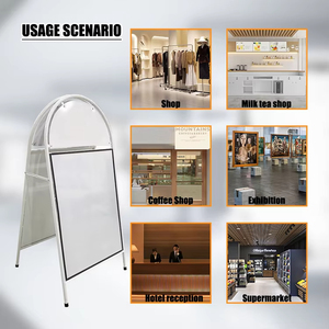 Jh-mech ngoài trời vỉa hè Đăng board sử dụng số lượng lớn giá nhà máy trực tiếp màu đen sơn tĩnh điện quảng cáo vỉa hè Đăng một khung - Product Image 6