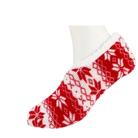 Chaussettes de Noël pour femmes, en tricot et velours, douces, antidérapantes, avec semelle antidérapante pour l'intérieur, chaussettes thermiques pour la maison, cadeau de fête