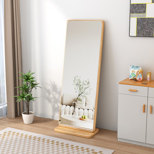 Solid Wood Full Length Mirror 50x30x170Cm Floor <b>Standing</b> Simple Modern Bedroom Dressing Mirror - Product Image 1