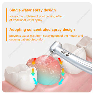 Pieza de Mano <span class=keywords><strong>Dental</strong></span> de Alta Velocidad de 4 Orificios con Cabezal Estándar y Botón de Presión - Product Image 5