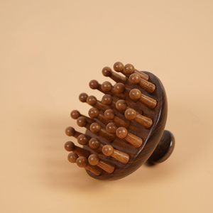 Nuevo peine de terapia de meridianos redondos de sándalo Natural 100%, masajeador de cuero cabelludo de madera, cepillo de champú, peines de masaje de madera para el cuidado del cabello - Product Image 5