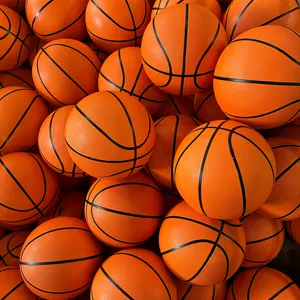 29,5 ", 28,5", 27,5 "logotipo personalizado de goma para exteriores a granel pelota de baloncesto tamaño 1 2 3 4 5 6 7