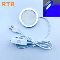 Kit de lampe LED Bambu Lab 001 compatible avec l'alimentation USB 5V, lampe à LED pour impression 3D, lumière blanche chaude argentée, kit de matériel pour lampe lunaire 001