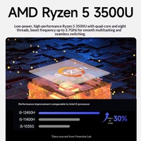 Ordinateur de bureau professionnel Lenovo ERAZER SFF en gros, processeur AMD Ryzen 5 3500U, 8 Go/16 Go de RAM DDR4, SSD 256 Go/512 Go, Wi-Fi