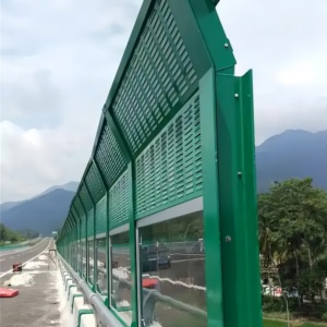 Panneau de barrière acoustique extérieur en PVC et acrylique transparent/vert, réduction du bruit de 80 %, anti-corrosion, résistant au <span class=keywords><strong>feu</strong></span>, utilisation hospitalière - Product Image 1