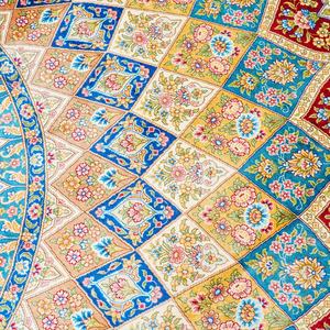 Grand <span class=keywords><strong>tapis</strong></span> en soie noué à la main <span class=keywords><strong>de</strong></span> 244x305 cm, motif médaillon, adapté aux enfants, <span class=keywords><strong>tapis</strong></span> rouge <span class=keywords><strong>de</strong></span> luxe - Product Image 5