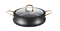 OEM Marbre Soupe & Couscous Pot Vapeur Aluminium Antiadhésif Sans Fumée D'huile pour Cuisinière À Gaz Maison Casserole