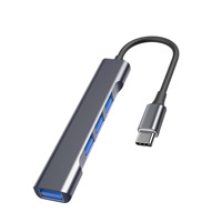 Convertisseur Hub Type C avec ports USB multiples, prise en charge de la connexion clavier et souris externes pour ordinateur portable, station d'accueil universelle