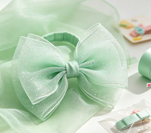 <span class=keywords><strong>Fiocco</strong></span> in <span class=keywords><strong>Tulle</strong></span> Glitterato per Decorazione di Abbigliamento e Scarpe, Fermagli per Capelli per Bambini, Confezioni Regalo, Dimensioni Personalizzate, MOQ 2000 Pezzi - Product Image 5